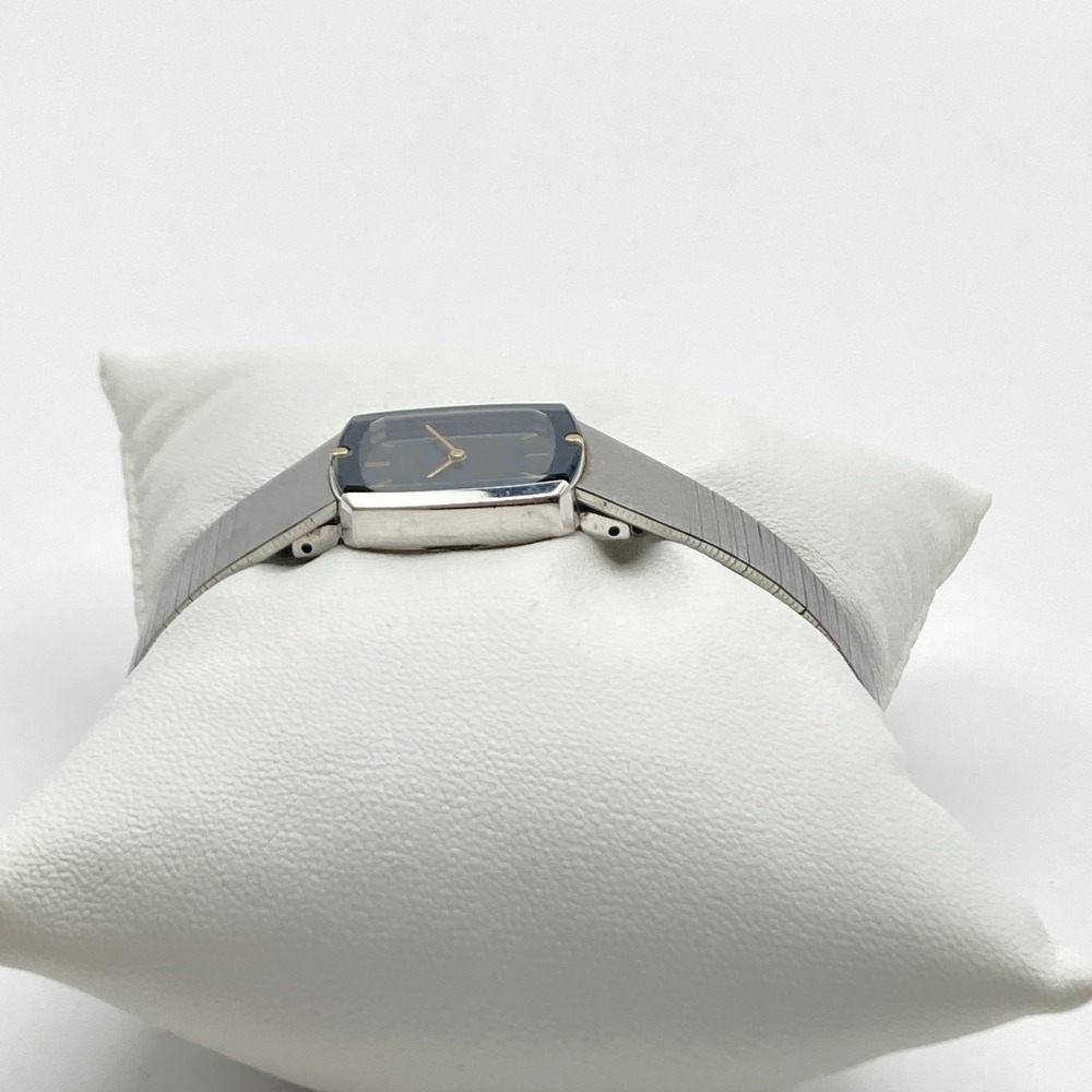 Vintage Seiko Women's Watch Tank 17mm Silver Tone 1400-8500 New Battery 6.25" - Picture 6 of 13